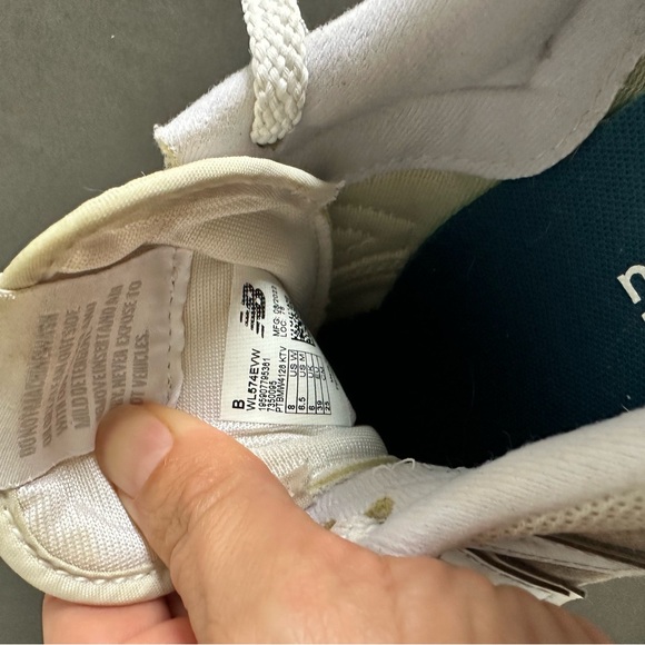 New Balance 574 Core Sneakers in Nimbus Cloud with NB white Women size 8 - Picture 13 of 15